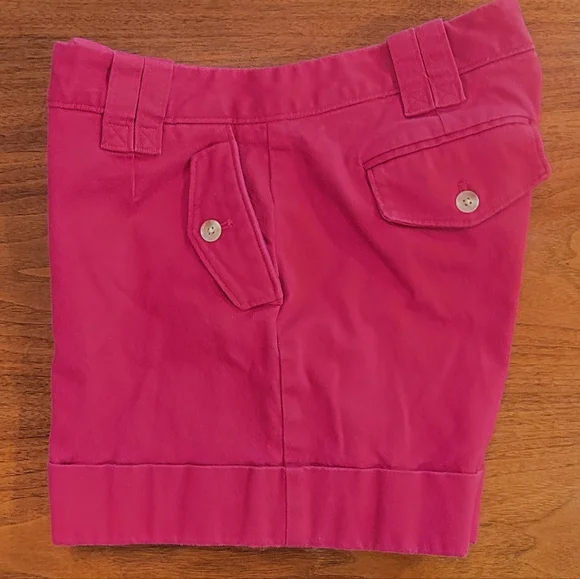 Banana Republic Fuchsia Martin Fit Tailored Shorts Size 8 - Picture 13 of 16